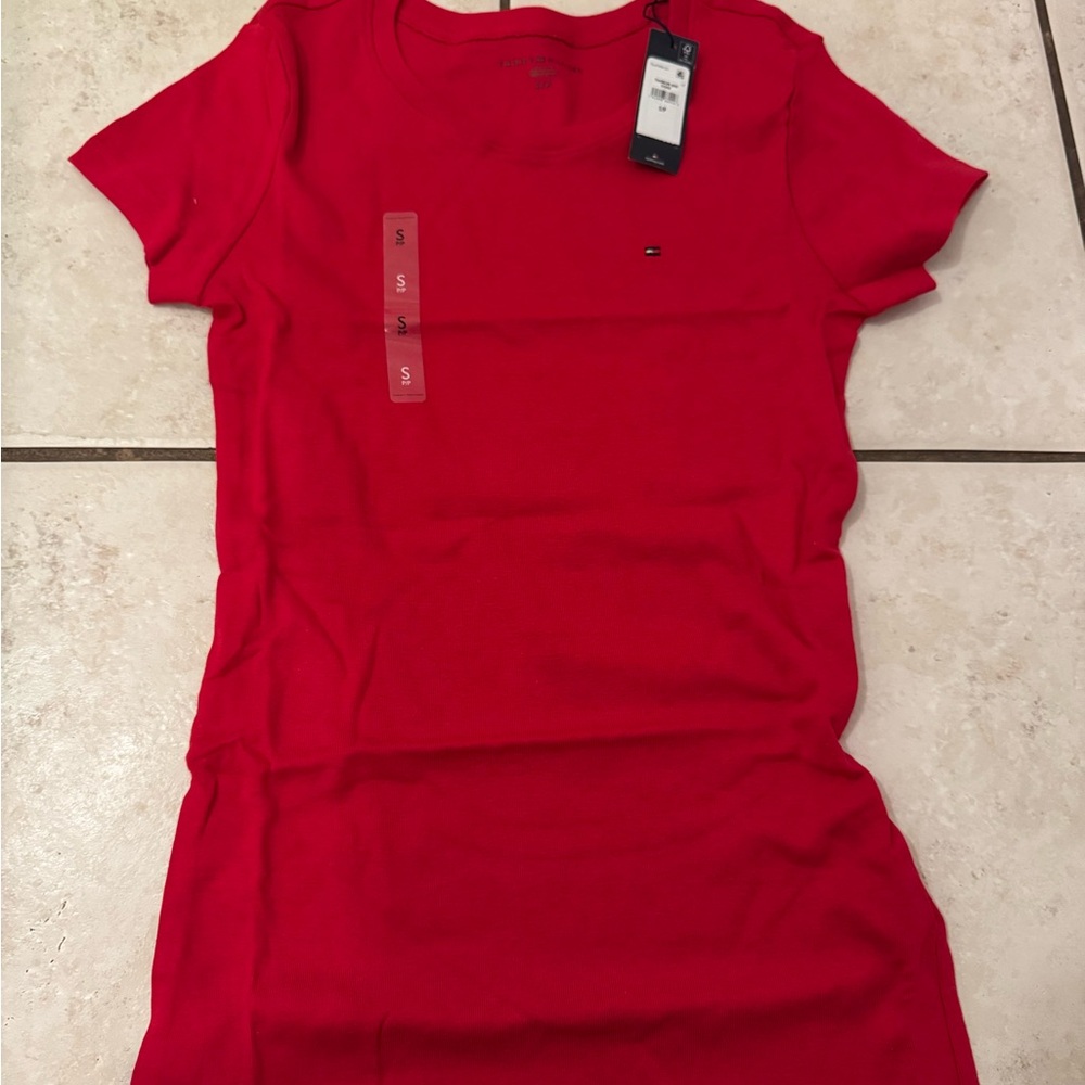Tommy Hilfiger Red Short Sleeve Tee